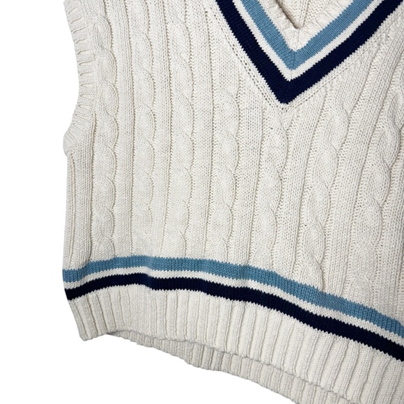 Polo Ralph Lauren Cable-Knit Cotton Cricket Sweater Vest Size Large - Picture 7 of 11
